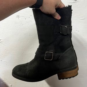 UGG zip boots fleece lined